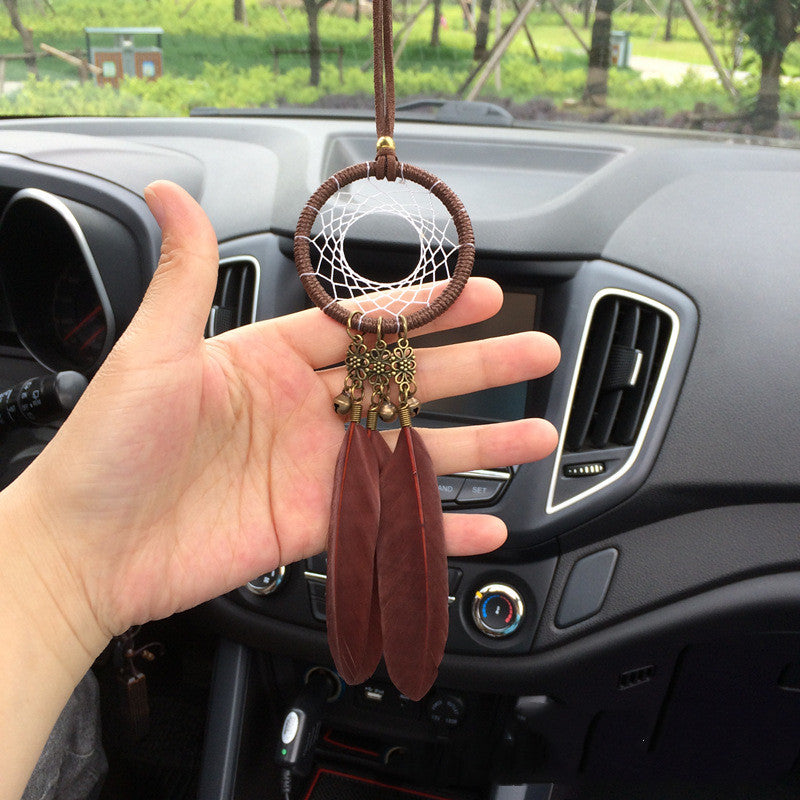 Car Safety Feather Pendant Creative Accessories