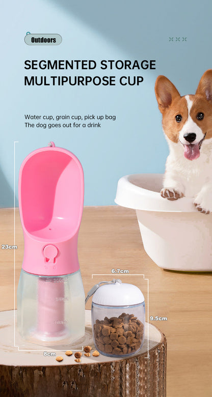 Dogs All-In-One Portable Food and Water Dispenser