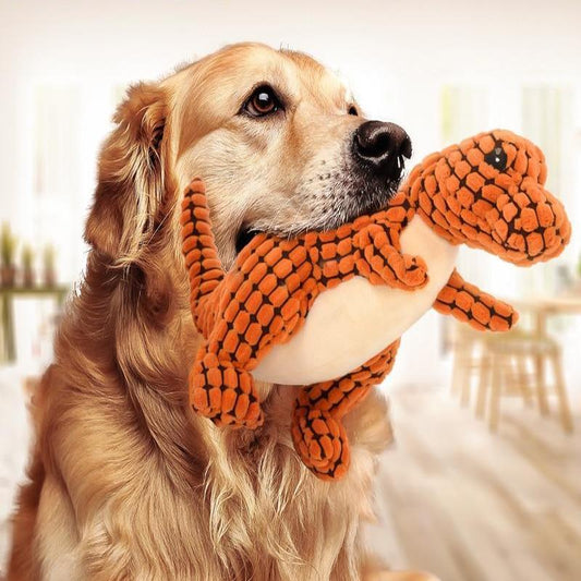 Pet Toys: Giant Dog Chew Dinosaur Squeakers