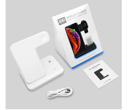 3 In 1 Mobile Phone, Watch, and Earphone Wireless Charger