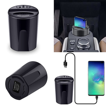 Wireless Car Charging Cup with USB Output