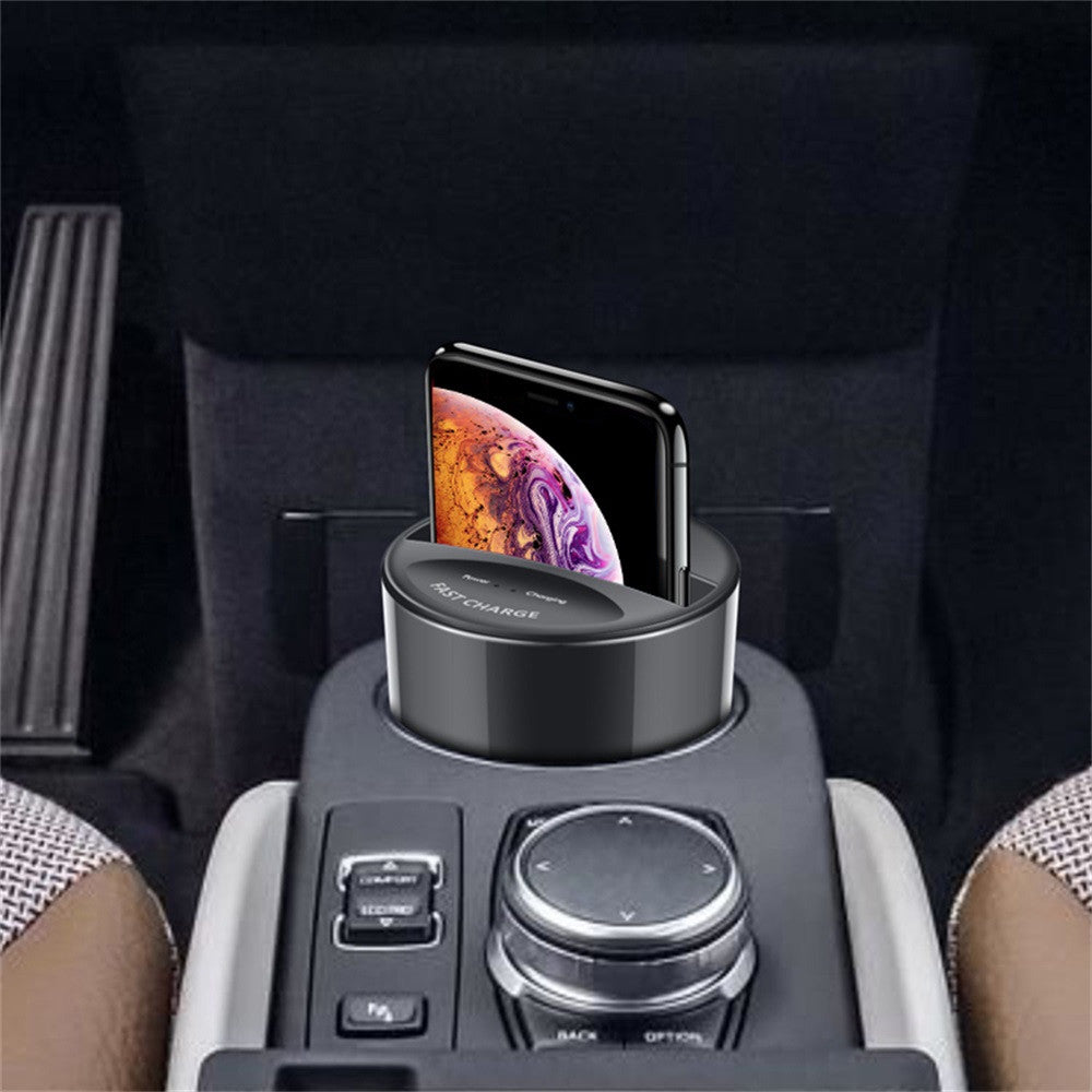 Wireless Car Charging Cup with USB Output