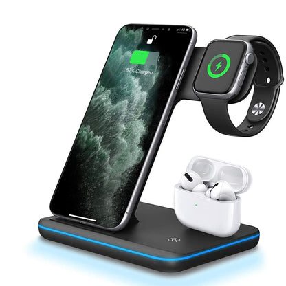 3 In 1 Mobile Phone, Watch, and Earphone Wireless Charger